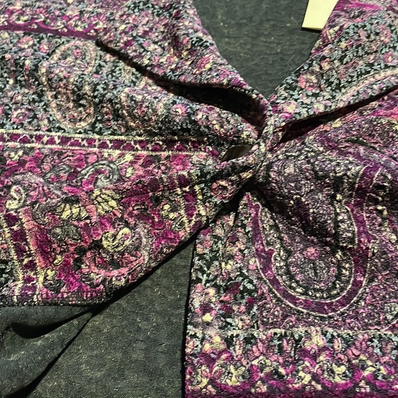 NWOT Laura Ashley Purple Paisley Blazer Jacket - Picture 11 of 11
